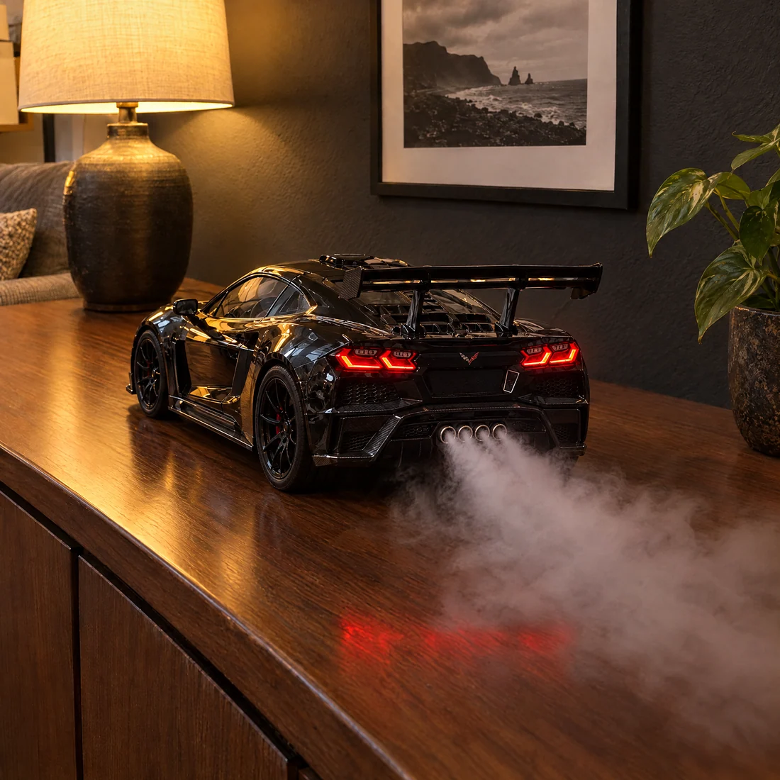 Supercar Black model car diffuser